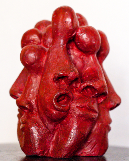 la
					foule : sculpture béton