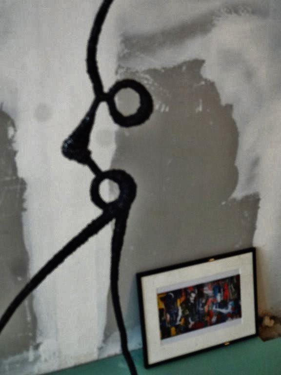 danseur-visage : sculpture fer