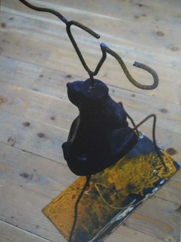 sculpture en béton et fer