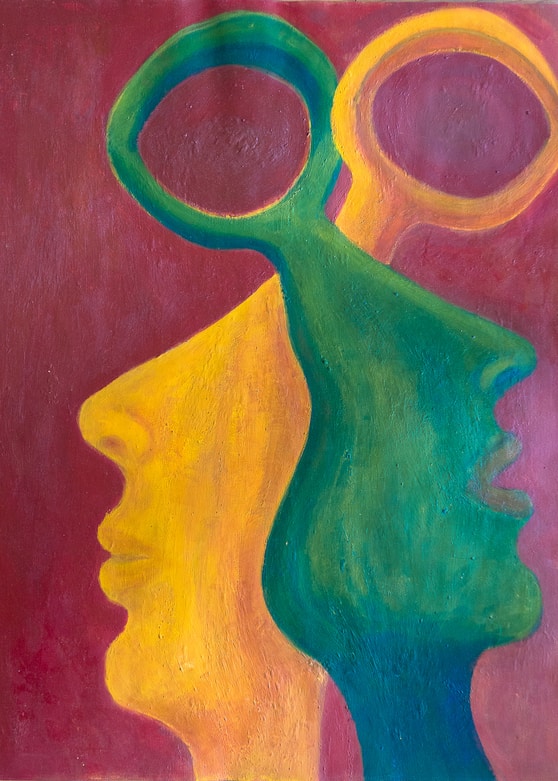 Pas de deux : peinture à l'huile