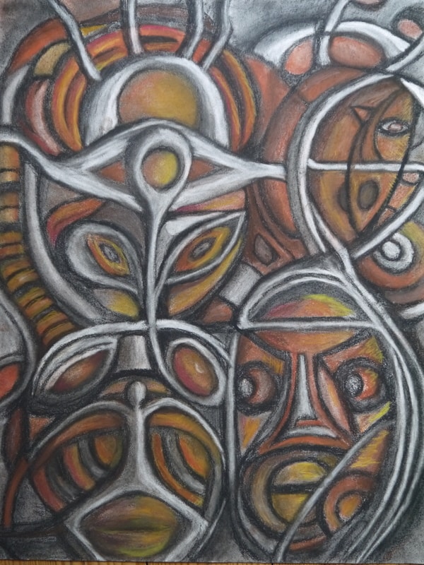 Triptyque 1 : pastel sec