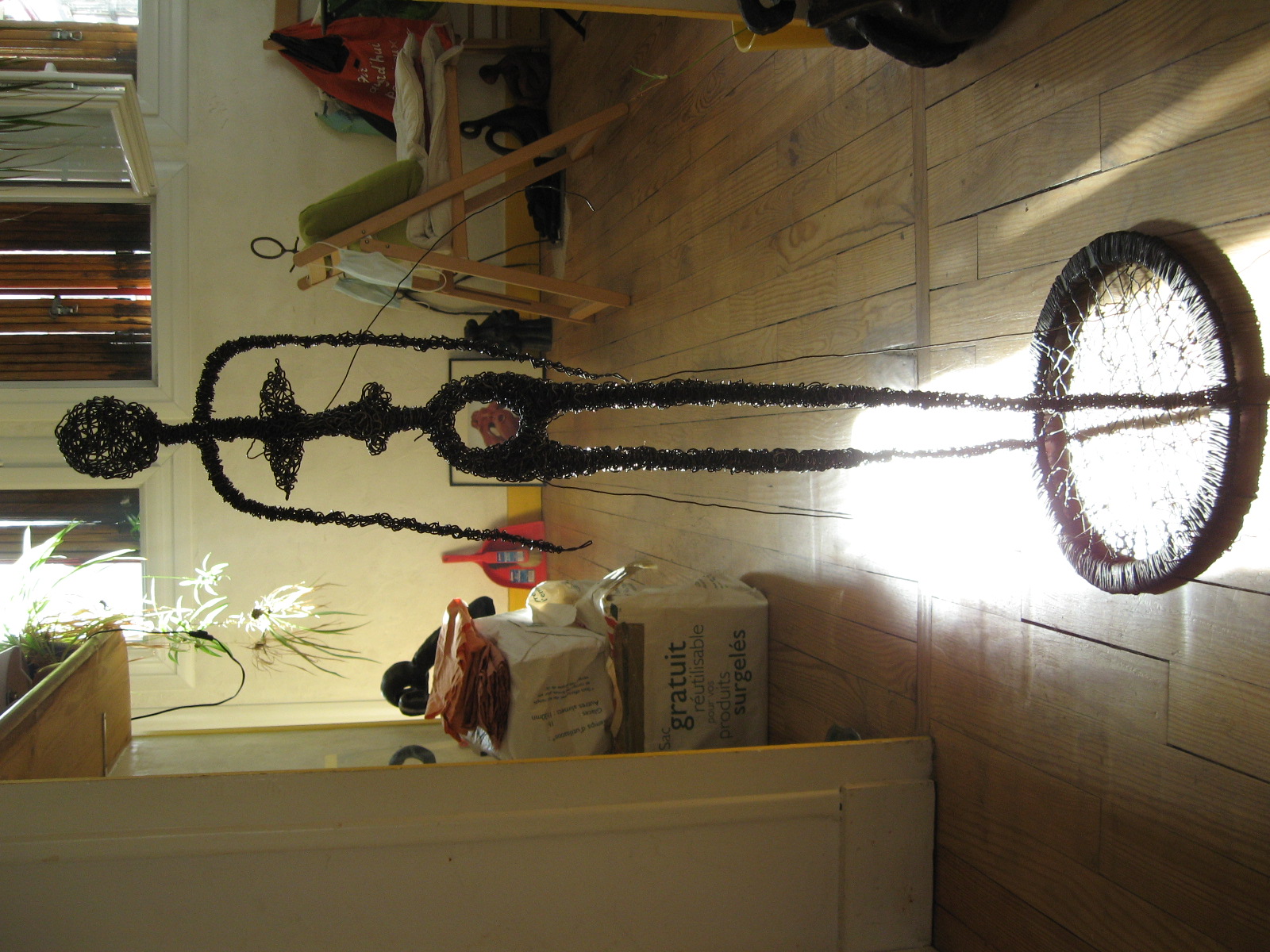 sculptures
				fer : photo d'atelier